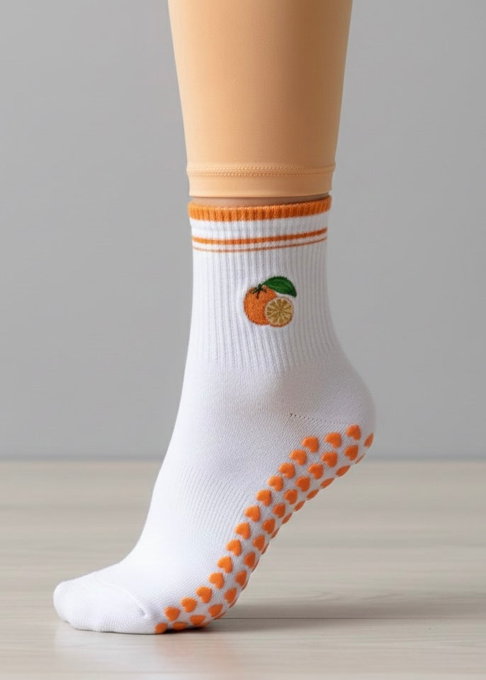 Studio Grip Sock - Clementine