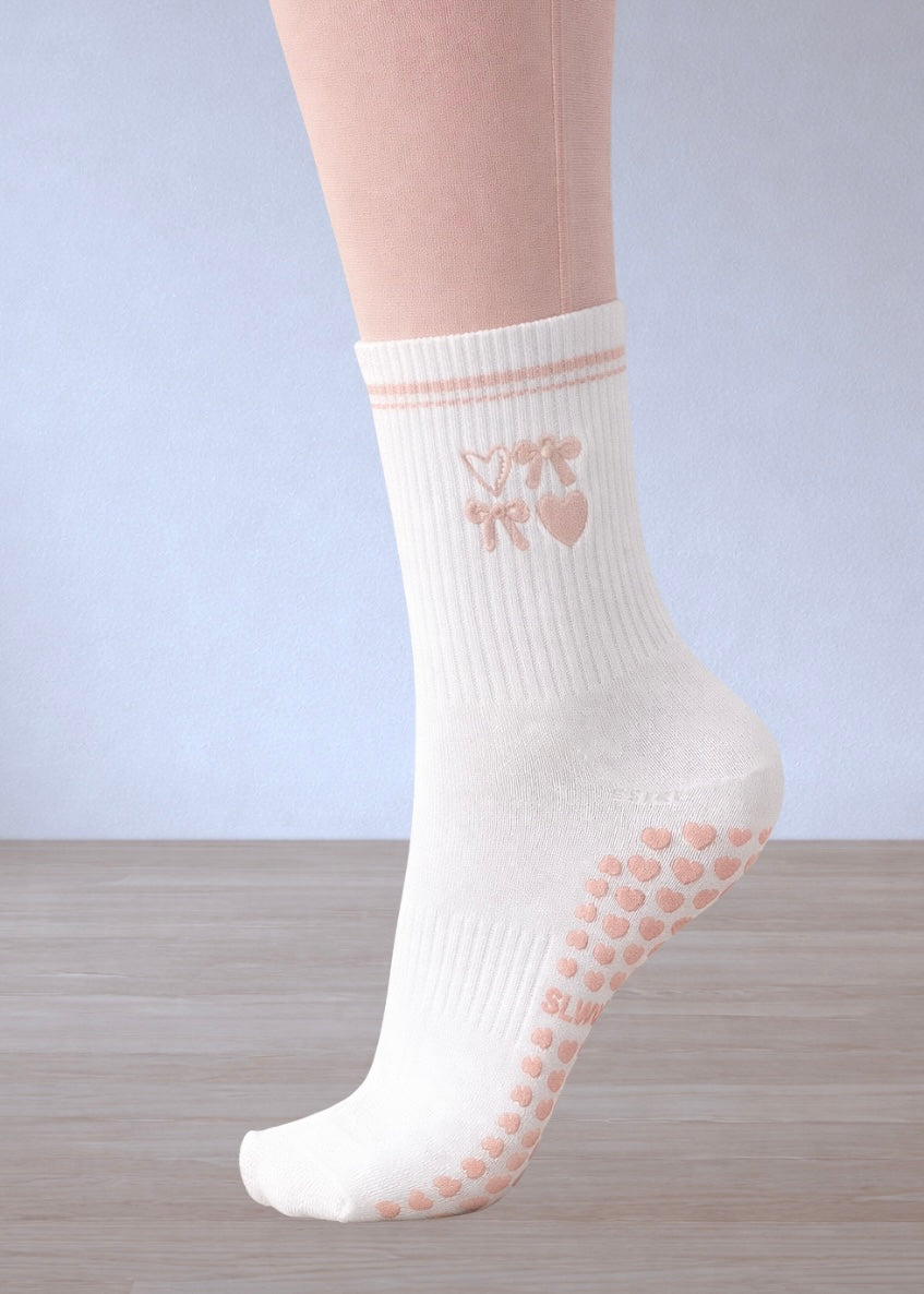 Studio Grip Sock - Hearts & Bows